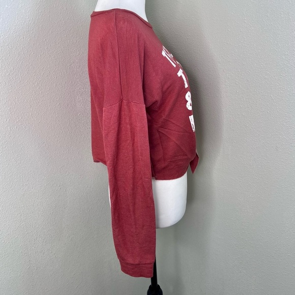 Tequila, Tacos & Naps Long Sleeve Lightweight Crop Shirt Size Small - Picture 4 of 5